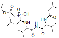 CAS#: 128901-52-0， (2-Ethoxy-2-Oxoethyl)-[(1R)-3-Methyl-1-[[(2S)-3-Methyl-1-[[(2S)-3-Methyl-2-(3-Methylbutanoylamino)Butanoyl]Amino]-1-Oxobutan-2-Yl]Amino]Butyl]Phosphinic Acid