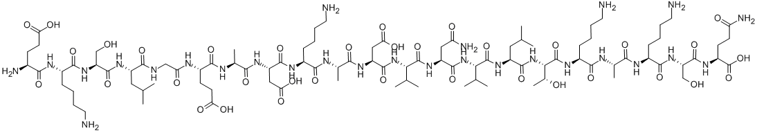CAS#: 129449-07-6， L-alpha-Glutamyl-L-Lysyl-L-Seryl-L-Leucylglycyl-L-alpha-Glutamyl-L-Alanyl-L-alpha-Aspartyl-L-Lysyl-L-Alanyl-L-alpha-Aspartyl-L-Valyl-L-Asparaginyl-L-Valyl-L-Leucyl-L-Threonyl-L-Lysyl-L-Alanyl-L-Lysyl-L-Seryl-L-Glutamine