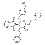 CAS 登录号：129575-89-9， 2-[(2S,3R,4R,5S,6R)-4-苄氧基-6-(苄氧基甲基)-5-羟基-2-(4-甲氧基苯氧基)四氢吡喃-3-基]异吲哚啉-1,3-二酮