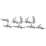 structure of CAS# 129865-06-1, Hexopyranosyl-(1->2)Pentopyranosyl-(1->6)-[Hexopyranosyl-(1->2)Pentopyranosyl-(1->6)-[Pentopyranosyl-(1->6)Hexopyranosyl-(1->4)]Hexopyranosyl-(1->4)]Hexopyranosyl-(1->4)Hexopyranose;Nonasaccharide Glc4Xyl3Gal2