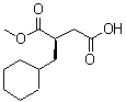 结构式 CAS# 130165-88-7, (3R)-3-(环己基甲基)-4-甲氧基-4-氧代丁酸
