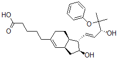 CAS 登录号：130377-59-2， 5-[(1S,2S,3aR,7aR)-2-羟基-1-[(E,3R)-3-羟基-4-甲基-4-(苯氧基)戊-1-烯基]-2,3,3a,6,7,7a-六氢-1H-茚-5-基]戊酸