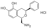 structure of CAS# 130465-39-3, (1R,3S)-rel-1-(Aminomethyl)-3,4-Dihydro-3-Phenyl-1H-2-Benzopyran-5,6-Diol Hydrochloride (1:1);CIS-(+/-)-1-(AMINOMETHYL)-3,4-DIHYDRO-3-PHENYL-1H-2-BENZOPYRAN-5,6-DIOL HYDROCHLORIDE;Cis-(±)-1-Aminoethyl-3,4-Dihydro-3-Phenyl-1H-2-Benzopyran-5,6-Diol Hydrochloride;(1R,3S)-1-(Aminomethyl)-3-Phenylisochroman-5,6-Diol Hydrochloride
