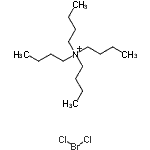 结构式 CAS# 13053-75-3, 四-N-丁基铵二氯溴化物