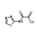 结构式 CAS# 130992-20-0, 氧代(1,3,4-噻二唑-2-基氨基)乙酸