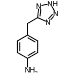 structure of CAS# 131117-50-5, 4-(1H-Tetrazol-5-Ylmethyl)Aniline;4-(1H-1,2,3,4-tetraazol-5-ylmethyl)phenylamine;4-(1H-1,2,3,4-tetrazol-5-ylmethyl)aniline;4-(1H-Tetraazol-5-ylmethyl)phenylamine