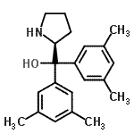 structure of CAS# 131180-63-7, Bis(3,5-Dimethylphenyl)[(2S)-2-Pyrrolidinyl]Methanol;(S)-(-)-2-[Bis(3,5-dimethylphenyl)hydroxymethyl]pyrrolidine;(S)-¦Á,¦Á-Bis(3,5-dimethylphenyl)-2-pyrrolidinemethanol