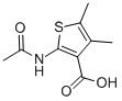 structure of CAS# 13130-40-0, 2-(Acetylamino)-4,5-Dimethyl-3-Thiophenecarboxylicacid;2-Acetamido-4,5-Dimethyl-Thiophene-3-Carboxylate;2-Acetamido-4,5-Dimethyl-3-Thiophenecarboxylate;2-Acetamido-4,5-Dimethyl-3-Thenoate