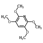 structure of CAS# 13131-24-3, 2,3,5,6-Tetramethoxypyridine;2,3,5,6-tetramethoxypyridine