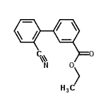 structure of CAS# 131379-35-6, Ethyl 2'-Cyano-3-Biphenylcarboxylate;ethyl 2'-cyanobiphenyl-3-carboxylate