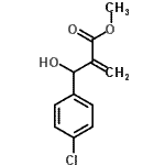 结构式 CAS# 131469-67-5, 甲基2-[(4-氯苯基)(羟基)甲基]丙烯酸酯