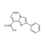 structure of CAS# 131862-27-6, 2-Phenylimidazo[1,2-a]Pyridine-8-Carboxylic Acid;2-phenylimidazo[1,2-a]pyridine-8-carboxylic acid;2-Phenyl-imidazo[1,2-a]pyridine-8-carboxylic acid