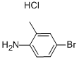 structure of CAS# 13194-70-2, 4-Bromo-2-Methyl-Benzenamine Hydrochloride (1:1);4-BROMO-2-METHYLANILINE HYDROCHLORIDE 98%;4-Bromo-2-Methylaniline Hydrochloride,98%;4-BROMO-2-METHYLANILINE HYDROCHLORIDE