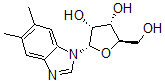 结构式 CAS# 132-13-8, (2S,3R,4S,5R)-2-(5,6-二甲基苯并咪唑-1-基)-5-(羟基甲基)四氢呋喃-3,4-二醇