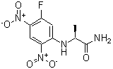 结构式 CAS# 132055-99-3, N<sup>2</sup>-(5-氟-2,4-二硝基苯基)丙氨酰胺