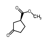 structure of CAS# 132076-32-5, Methyl (1S)-3-Oxocyclopentanecarboxylate;
