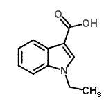 structure of CAS# 132797-91-2, 1-Ethyl-1H-Indole-3-Carboxylic Acid;1-ethyl-1H-indole-3-carboxylic acid;1-ethylindole-3-carboxylic acid;MFCD04035647