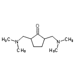 structure of CAS# 13290-51-2, 2,5-Bis[(Dimethylamino)Methyl]Cyclopentanone;2,5-bis[(dimethylamino)methyl]cyclopentanone;2,5-Bis[(dimethylamino)methyl]cyclopentanone dihydrochloride;AIDS157421