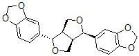CAS 登录号：133-03-9， 5-[(1R,3aR,4S,6aR)-4-(1,3-苯并二氧戊环-5-基)-1,3,3a,4,6,6a-六氢呋喃并[4,3-c]呋喃-1-基]-1,3-苯并二氧戊环