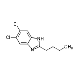 结构式 CAS# 133052-59-2, 2-丁基-5,6-二氯-1H-苯并咪唑