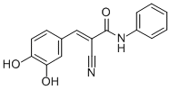 结构式 CAS# 133550-35-3, (2E)-2-氰基-3-(3,4-二羟基苯基)-N-苯基-2-丙烯酰胺
