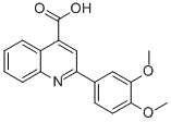 结构式 CAS# 133676-16-1, 2-(3,4-二甲氧基苯基)-4-喹啉羧酸