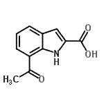 CAS#: 133738-76-8， 7-Acetyl-1H-Indole-2-Carboxylic Acid