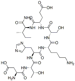 CAS#: 134282-93-2， L-alpha,aspartyl-L-threonyl-L-histidyl-L-lysyl-L-seryl-L-alpha-glutamyl-L-Isoleucinamide