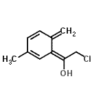 CAS 登录号：134528-82-8， (1E)-2-氯-1-(3-甲基-6-亚甲基-2,4-环己二烯-1-亚基)乙醇