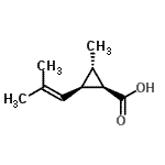 CAS#: 134876-16-7， (1R,2S,3R)-2-Methyl-3-(2-Methyl-1-Propen-1-Yl)Cyclopropanecarboxylic Acid