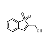 structure of CAS# 134996-50-2, (1,1-Dioxido-1-Benzothiophen-2-Yl)Methanol;2-(hydroxymethyl)benzo[b]thiophene 1,1-dioxide;Benzothiophene sulfone-2-methanol;MFCD02682979