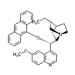 structure of CAS# 135042-88-5, (3alpha,9S)-9-(9-Anthryloxy)-6'-Methoxy-10,11-Dihydrocinchonan