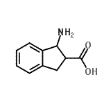 structure of CAS# 135053-20-2, 1-Amino-2-Indanecarboxylic Acid;cis-1-Amino-indan-2-carboxylic acid;NSC225051