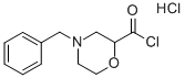 structure of CAS# 135072-14-9, 4-(Phenylmethyl)-2-Morpholinecarbonylchloride Hydrochloride (1:1);4-Benzyl-2-Morpholinecarbonyl Chloride Hydrochloride, TECH;4-BENZYL-2-MORPHOLINECARBONYL CHLORIDE HYDROCHLORIDE;4-BENZYLMORPHOLINE-2-CARBONYL CHLORIDE HYDROCHLORIDE