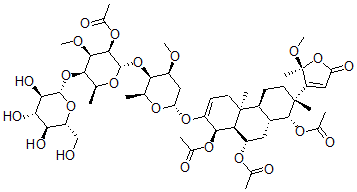CAS#: 135247-54-0， [(1R,2R,4aS,4bR,8R,8aS,9S,10aR)-8,9-Diacetyloxy-7-[(2S,4S,5R,6S)-5-[(2S,3R,4R,5R,6S)-3-Acetyloxy-4-Methoxy-6-Methyl-5-[(2S,3R,4S,5S,6R)-3,4,5-Trihydroxy-6-(Hydroxymethyl)Oxan-2-Yl]Oxyoxan-2-Yl]Oxy-4-Methoxy-6-Methyloxan-2-Yl]Oxy-2-[(2S)-2-Methoxy-2-Methyl-5-Oxofuran-3-Yl]-2,4B-Dimethyl-1,3,4,4A,5,8,8A,9,10,10alpha-Decahydrophenanthren-1-Yl] Acetate
