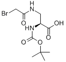 structure of CAS# 135630-90-9, 3-[(Bromoacetyl)Amino]-N-[(1,1-Dimethylethoxy)Carbonyl]-L-Alanine;N-.ALPHA.-BOC-N-.BETA.-BROMOACETYL-L-2,3-DIAMINOPROPIONIC ACID6;N-Alpha-Boc-N-Beta-Bromoacetyl-L-2,3-Diaminopropionic Acid;BOC-ALPHA,BETA-DIAMINOPROPIONIC ACID(BROMOACETYL)-OH