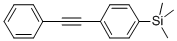 structure of CAS# 136459-72-8, 1-(2-Phenylethynyl)-4-(Trimethylsilyl)-Benzene;4-(Trimethylsilyl)Tolan Trimethyl[4-(Phenylethynyl)Phenyl]Silane;Trimethyl[4-(Phenylethynyl)Phenyl]Silane;4-Trimethylsilyl Diphenyl Acetylene