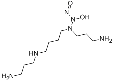 structure of CAS# 136587-13-8, N1-[4-[1-(3-Aminopropyl)-2-Hydroxy-2-Nitrosohydrazinyl]Butyl]-1,3-Propanediamine;3-Azaniumylpropyl-[4-[3-Azaniumylpropyl-(Hydroxy-Nitroso-Amino)Amino]Butyl]Ammonium;3-Ammoniopropyl-[4-[3-Ammoniopropyl-(Hydroxy-Nitrosoamino)Amino]Butyl]Ammonium;3-Ammoniopropyl-[4-[3-Ammoniopropyl-(Hydroxy-Nitroso-Amino)Amino]Butyl]Ammonium