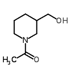 结构式 CAS# 136866-85-8, 1-[3-(羟基甲基)-1-哌啶基]乙酮