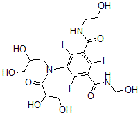 CAS#: 136880-97-2， 5-(2,3-Dihydroxypropanoyl-(2,3-Dihydroxypropyl)Amino)-N-(2-Hydroxyethyl)-N'-(Hydroxymethyl)-2,4,6-Triiodobenzene-1,3-Dicarboxamide