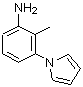 结构式 CAS# 137352-75-1, 2-甲基-3-(1H-吡咯-1-基)苯胺