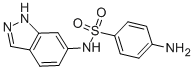 structure of CAS# 13744-68-8, 4-Amino-N-1H-Indazol-6-Yl-Benzenesulfonamide;Nsc 140721;Sulfanilamide, N1-1H-Indazol-6-Yl- (8Ci);Zinc00119589