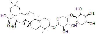 CAS#: 137551-41-8， (3beta,16alpha)-3-((4-O-alpha-L-arabinopyranosyl-alpha-L-arabinopyranosyl)oxy)-16-hydroxy-Olean-12-en-28-oic acid
