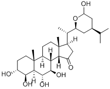 CAS#: 137571-30-3， (3R,4R,5R,6R,7R,8R,9S,10R,13R,14R,17R)-3,4,6,7-Tetrahydroxy-17-[(1S)-1-[(2R,4S)-6-Hydroxy-4-Propan-2-Yloxan-2-Yl]Ethyl]-10,13-Dimethyl-1,2,3,4,5,6,7,8,9,11,12,14,16,17-Tetradecahydrocyclopenta[a]Phenanthren-15-One