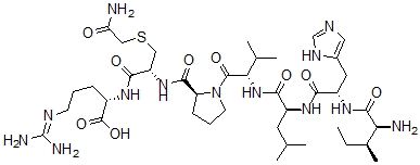 CAS#: 137593-44-3， Isoleucyl-histidyl-leucyl-valyl-prolyl-carboxyamidomethylcysteinyl-arginine
