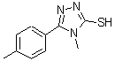 structure of CAS# 138417-37-5, 4-Methyl-5-(4-Methylphenyl)-4H-1,2,4-Triazole-3-Thiol;3-thiol;4-methyl-5-(4-methylphenyl)-1,2,4-triazole-3-thiol;4-methyl-<wbr>5-(4-meth<wbr>ylphenyl)<wbr>-2,4-dihy<wbr>dro-3H-1,<wbr>2,4-triaz<wbr>ole-3-thi<wbr>one