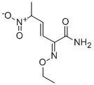 结构式 CAS# 138472-01-2, (2E,3E)-4-乙基-2-(羟基亚胺)-5-硝基-3-己烯酰胺