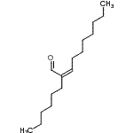 structure of CAS# 13893-39-5, (2Z)-2-Hexyl-2-Decenal;7-PENTADECENE-7-CARBALDEHYDE