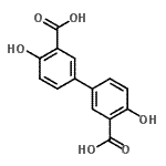structure of CAS# 13987-45-6, 4,4'-Dihydroxy-3,3'-Biphenyldicarboxylic Acid