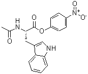 结构式 CAS# 14009-92-8, 4-硝基苯基 N-乙酰基色氨酸酯